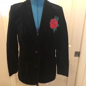 Black velvet blazer